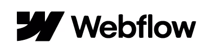 Webflow logo with stylized black and white W design